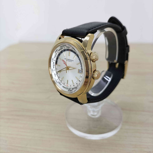 バーバリーロンドン BURBERRY LONDON World Time ワールドタイム スチール アナログ クォーツ 腕時計 メンズ
