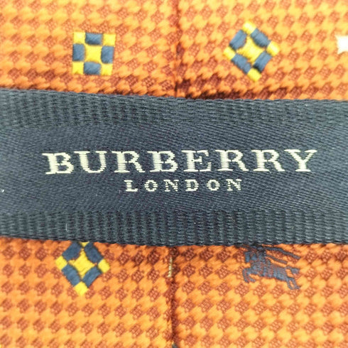 バーバリーロンドン BURBERRY LONDON ホースロゴ 総柄 シルク ネクタイ メンズ