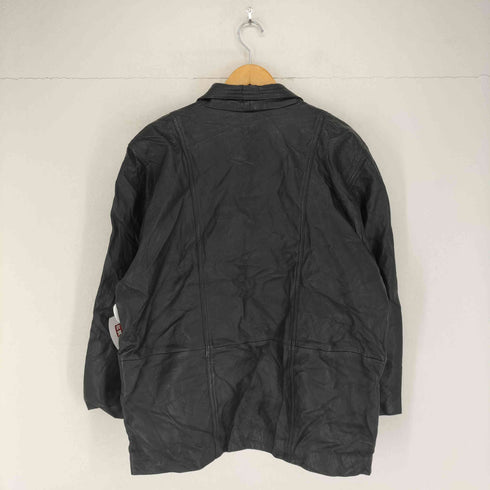 Sheep Leather ダブルブレスト レザー ジャケット メンズ 48