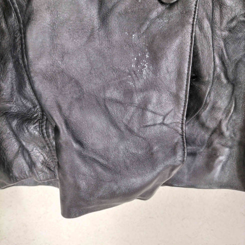 Sheep Leather ダブルブレスト レザー ジャケット メンズ 48