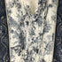 総柄 フリル レース切替 ワンピース レディース
