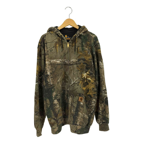 カーハート Carhartt メキシコ製 リアルツリー カモジップ スウェット フーディ パーカー メンズ M