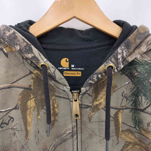 カーハート Carhartt メキシコ製 リアルツリー カモジップ スウェット フーディ パーカー メンズ M