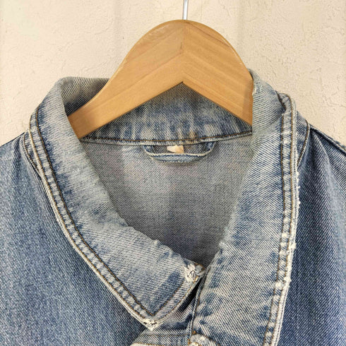 70-80s VENUSジップ スナップボタン付き ジップアップデニムジャケット メンズ