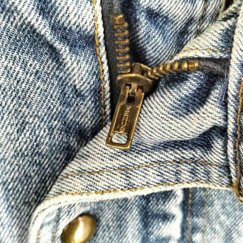 70-80s VENUSジップ スナップボタン付き ジップアップデニムジャケット メンズ