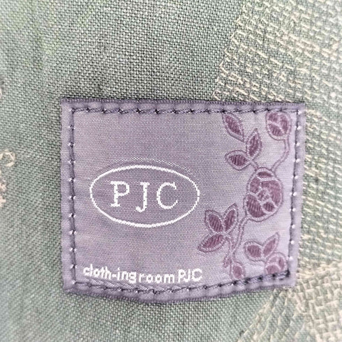 pjc ハンドメイド 植物柄刺繍 トートバッグ レディース
