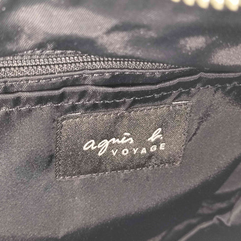 アニエスベー agnes b. ナイロン レザー ショルダーバッグ レディース