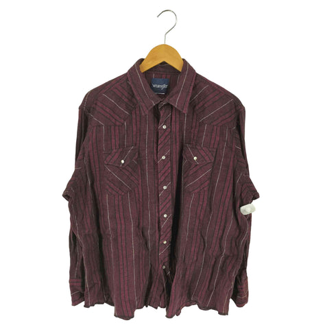ラングラー Wrangler 90S ストライプウエスタンシャツ メンズ