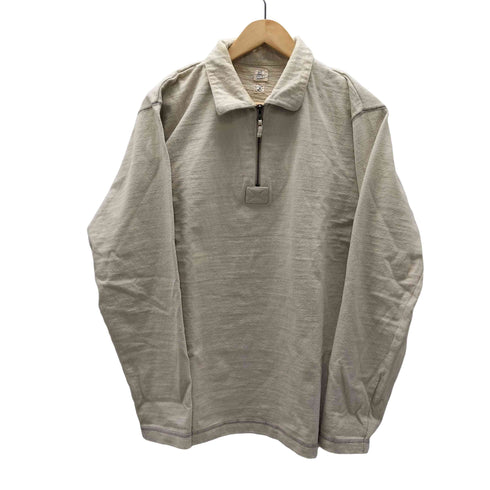 65 givelife リサイクル コットン ハーフジップ L/S ポロ カットソー ロンT メンズ JPN:L