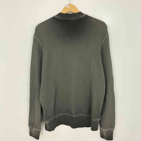ディーゼル DIESEL S-GINAFY ガーメントダイ サークル ロゴ ワッフル サーマル スウェット メンズ import:M