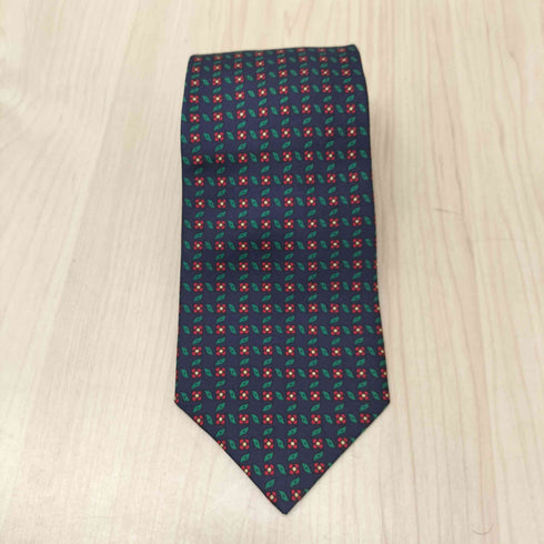 バーバリーズ BURBERRYS 英国製 PURE SILK 花柄 シルク ネクタイ メンズ