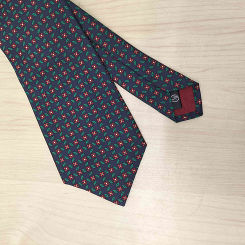 バーバリーズ BURBERRYS 英国製 PURE SILK 花柄 シルク ネクタイ メンズ