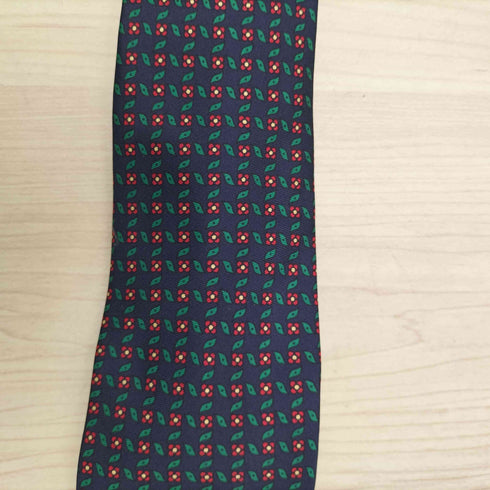 バーバリーズ BURBERRYS 英国製 PURE SILK 花柄 シルク ネクタイ メンズ