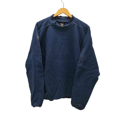 PRANA U.S.A 90S USA製 袖ロゴパッチ 刺繍 L/S 鹿の子 生地 モックネック カットソー ロンT メンズ import:L