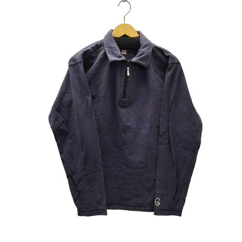 65 givelife リサイクル コットン ハーフジップ L/S ポロ カットソー ロンT メンズ JPN:L