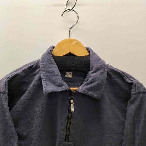 65 givelife リサイクル コットン ハーフジップ L/S ポロ カットソー ロンT メンズ JPN:L