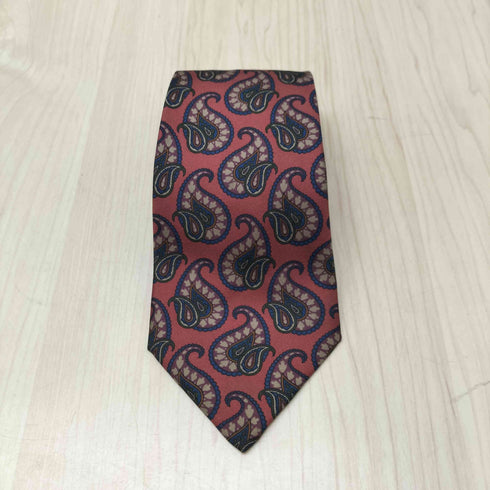 ランバン パリ LANVIN PARIS イタリア製 ペイズリー柄 総柄 シルク ネクタイ メンズ