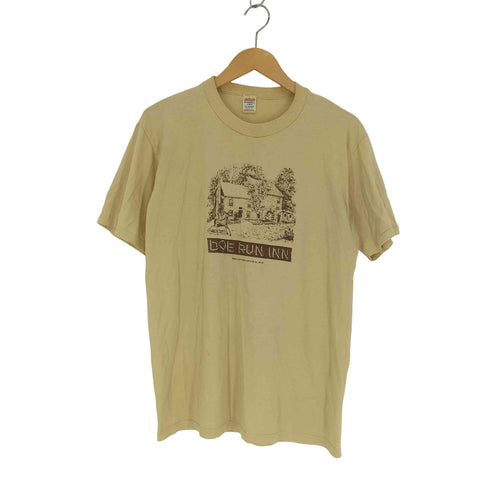 ジャージーズ JERZEES 80S USA製 DOX RUN INN 鹿 家 木 プリント ポリコットン S/S クルーネック Tシャツ メンズ import:L