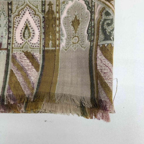 エトロ ETRO イタリア製 ウール シルク ペイズリー柄 大判 スカーフ レディース