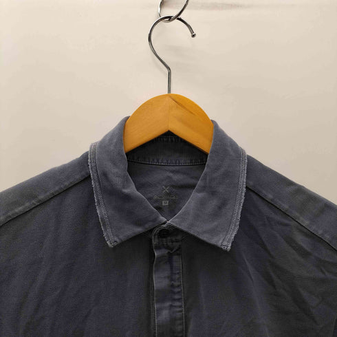 モンチュラ MONTURA ロゴ刺繍 オーバーダイ S/S ハーフジップ ポロ シャツ メンズ import:M