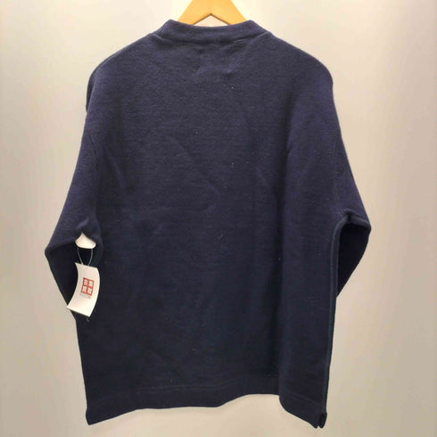 DEVOLD 00S 袖ロゴパッチ 刺繍 ローゲージ ウール ワイド ニット セーター メンズ import:S