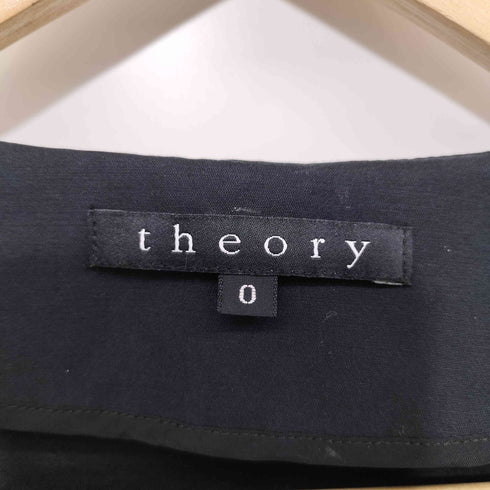 セオリー theory コットンレーヨン混 比翼 ノーカラージャケット レディース JPN:0