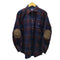 ペンドルトン PENDLETON USA製 タータンチェック L/S PURE VIRGIN WOOL ウール ネルシャツ レザー エルボーパッチ メンズ import:M