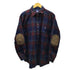 ペンドルトン PENDLETON USA製 タータンチェック L/S PURE VIRGIN WOOL ウール ネルシャツ レザー エルボーパッチ メンズ import:M