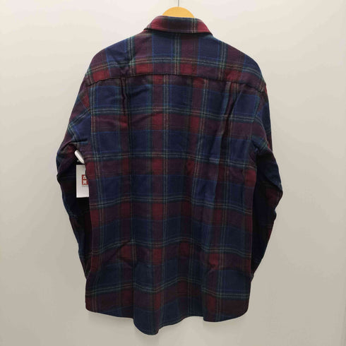 ペンドルトン PENDLETON USA製 タータンチェック L/S PURE VIRGIN WOOL ウール ネルシャツ レザー エルボーパッチ メンズ import:M