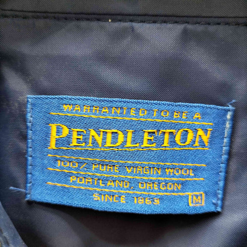 ペンドルトン PENDLETON USA製 タータンチェック L/S PURE VIRGIN WOOL ウール ネルシャツ レザー エルボーパッチ メンズ import:M
