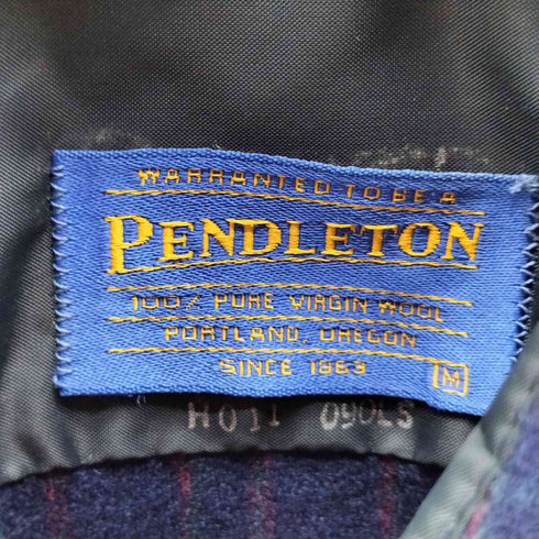 ペンドルトン PENDLETON USA製 チェック L/S PURE VIRGIN WOOL ウール ネルシャツ メンズ import:M