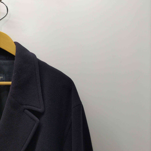 ON FRIDAY カシミヤ混 ウール ナイロン ダブルブレスト チェスター コート ハーフ コート メンズ JPN:L