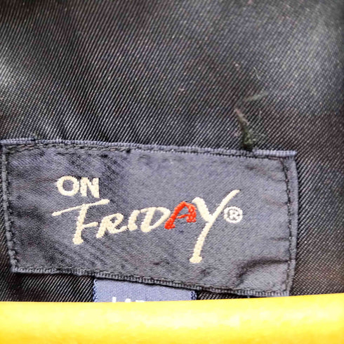 ON FRIDAY カシミヤ混 ウール ナイロン ダブルブレスト チェスター コート ハーフ コート メンズ JPN:L