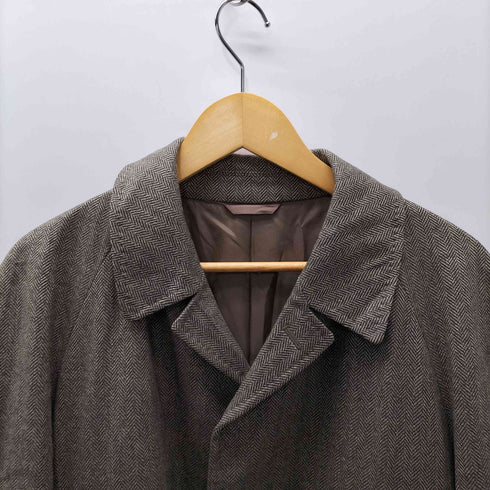 Stanley Blacker TRAVEL カシミヤ混 ヘリンボーン ウール ナイロン チェスター コート メンズ JPN:L