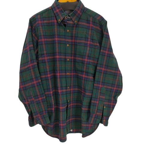 ペンドルトン PENDLETON LOBO 70S USA製 タータンチェック L/S PURE VIRGIN WOOL ウール ネルシャツ メンズ import:M