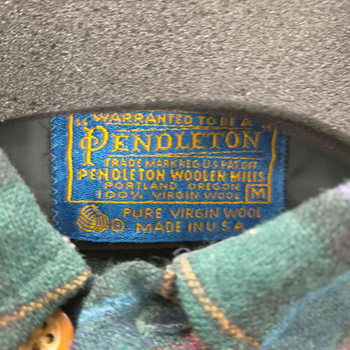 ペンドルトン PENDLETON LOBO 70S USA製 タータンチェック L/S PURE VIRGIN WOOL ウール ネルシャツ メンズ import:M