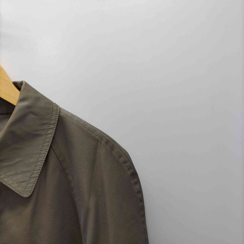 裏地千鳥格子柄ライナー ウエストベルト 玉蟲 バルマカーン ステンカラー コート メンズ JPN:M