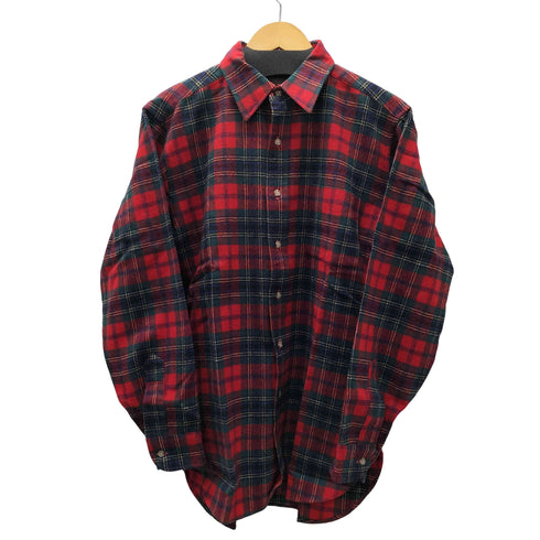 ペンドルトン PENDLETON 70S USA製 タータンチェック L/S PURE VIRGIN WOOL ウール ネルシャツ メンズ import:M
