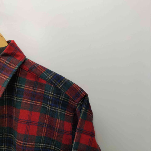ペンドルトン PENDLETON 70S USA製 タータンチェック L/S PURE VIRGIN WOOL ウール ネルシャツ メンズ import:M