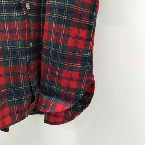 ペンドルトン PENDLETON 70S USA製 タータンチェック L/S PURE VIRGIN WOOL ウール ネルシャツ メンズ import:M