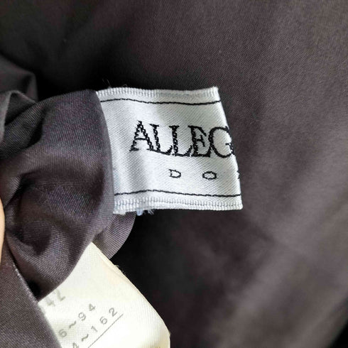 ALLEGREZZA シルク ラビットファー メッシュ ストライプ リバーシブル ジャケット レディース JPN:L