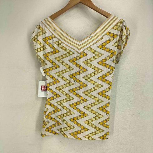 エミリオプッチ EMILIO PUCCI イタリア製 幾何学 ノースリーブカットソー レディース import:S