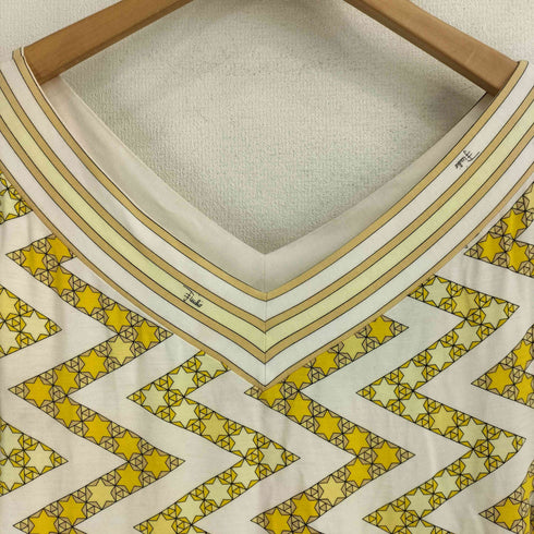 エミリオプッチ EMILIO PUCCI イタリア製 幾何学 ノースリーブカットソー レディース import:S