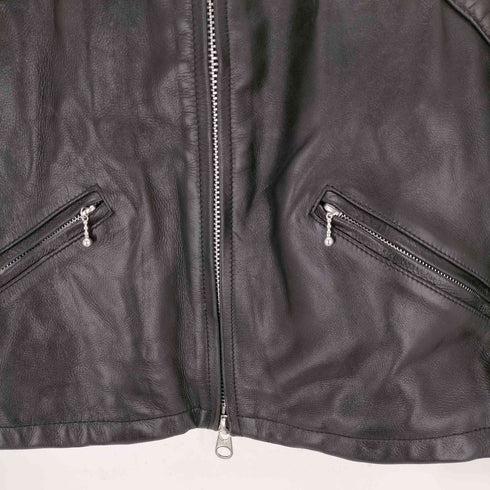 アコースティック acoustic カウレザーシングルライダースジャケット メンズ import:S