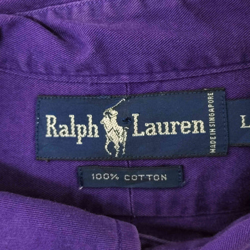 ラルフローレン RALPH LAUREN 90S ポニー刺繍 L/S BDシャツ メンズ import:L