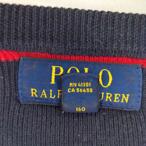 ポロラルフローレン POLO RALPH LAUREN ロゴ刺繍 ボーダー クルーネックセーター レディース import:L