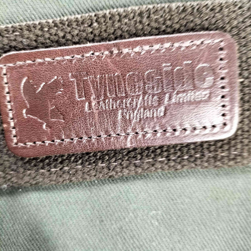 Tyneside タインサイド 英国製 レザー パイピング ラウンド キャンバス ショルダー バック メンズ