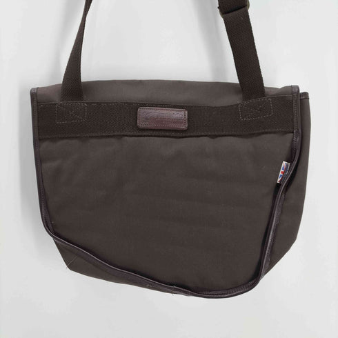 Tyneside タインサイド 英国製 レザー パイピング ラウンド キャンバス ショルダー バック メンズ