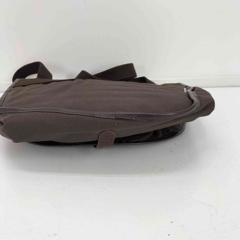 Tyneside タインサイド 英国製 レザー パイピング ラウンド キャンバス ショルダー バック メンズ