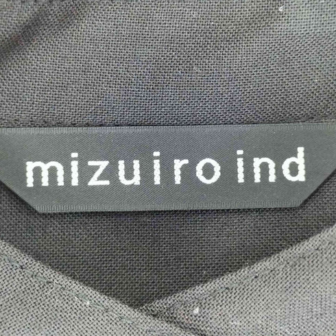 ミズイロインド mizuiro ind バンドカラー シャツワンピース レディース